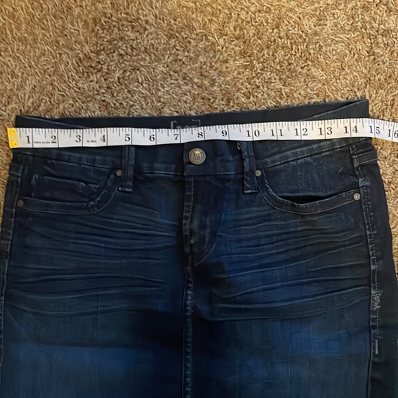 !It Denim Dark Blue Jean Denim Mini Skirt Size 26 - Picture 10 of 11